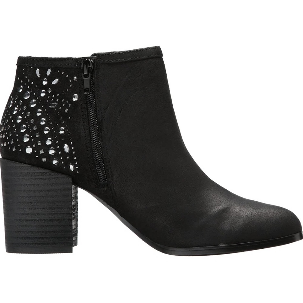 Fergie Leather Bless Bootie Ankle Boots Black 8.5